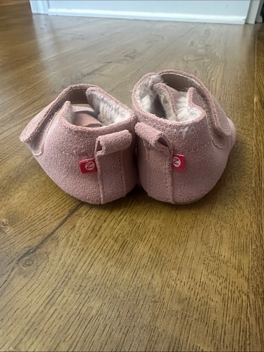 Zutano Baby Shoes Size 6M Pink Suede-Like Fur Lined Bootie